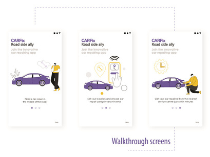 CARFix- car repairing app UI Kit