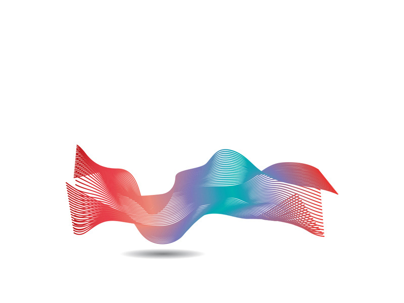 Wave line vector color background illustration
