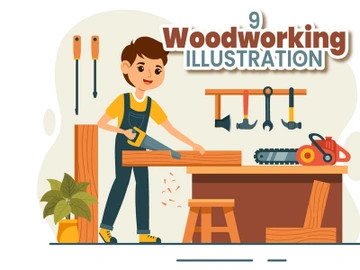 9 Woodworking Illustration preview picture
