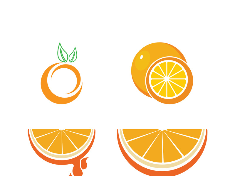 Orange logo design vector icon illustration design