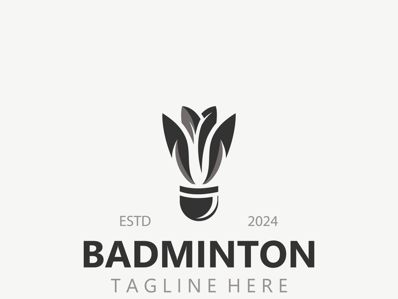 Badminton Shuttlecock logo icon design for Sport Badminton Championship club competition