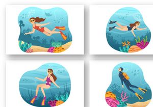 10 Snorkeling Design Illustration