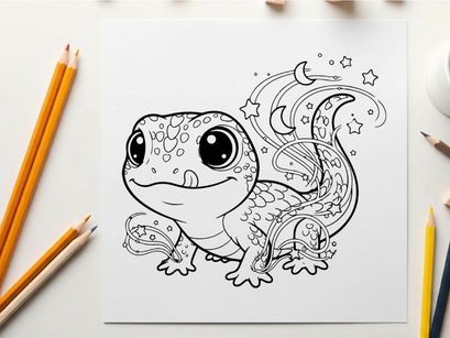 Cute cartoon frog stargazing night sky vector illustration