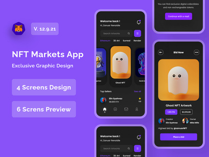 NFT Market Mobile App UI Kits