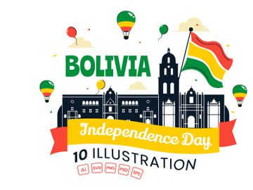 10 Bolivia Independence Day Illustration preview picture