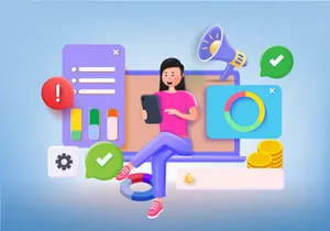 Social Media Promotion 3D Illustration