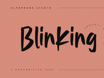 Blinking - Handwritten Font preview picture