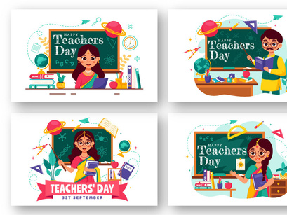 9 Teacher Day in India Illustration