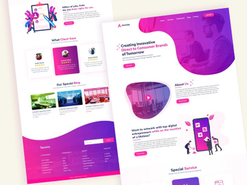 Digital Landing Page UI/UX Design Template preview picture