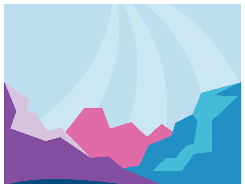 Mountain Nature Landscape design Template Illustration