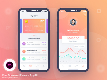 Finance Mobile App UI preview picture