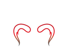 Devil horn Vector icon design illustration Template