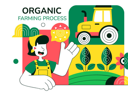 10 Organic Farming Process Illustration