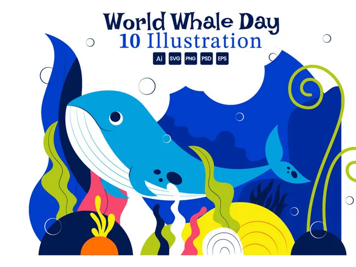 10 World Whale Day Illustration