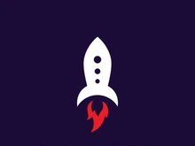 Creative and modern rocket logo,starship launch template.