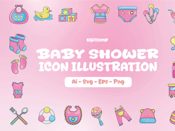 Baby Shower Icon Illustration preview picture