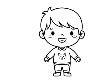 Crying toddler boy in pajamas vector illustration preview picture