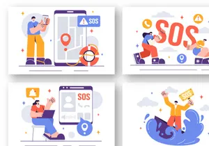 13 SOS Message Emergency Illustration