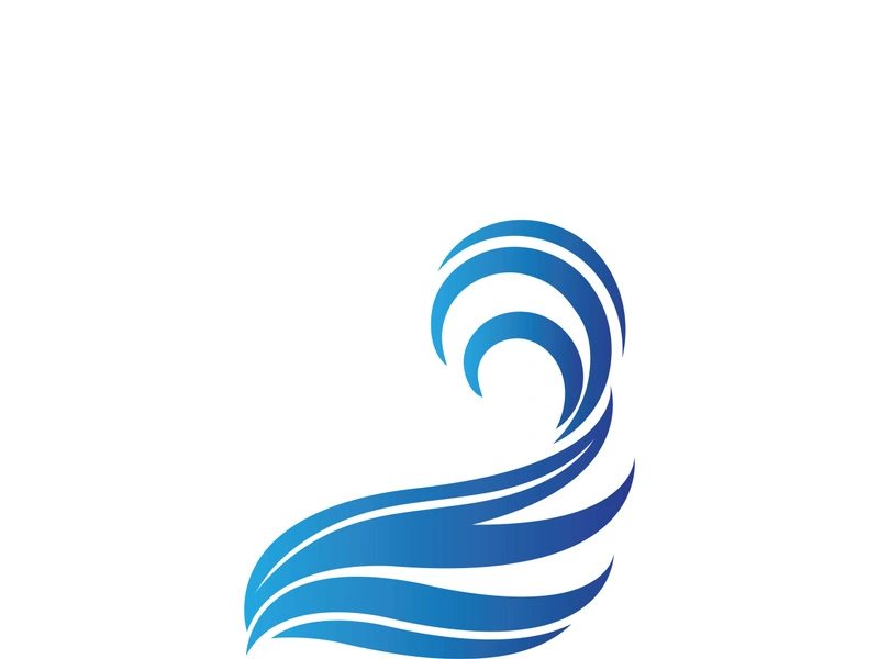 Wave beach vector illustration design logo