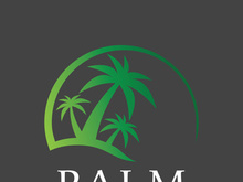 Palm tree summer logo template vector illustration
