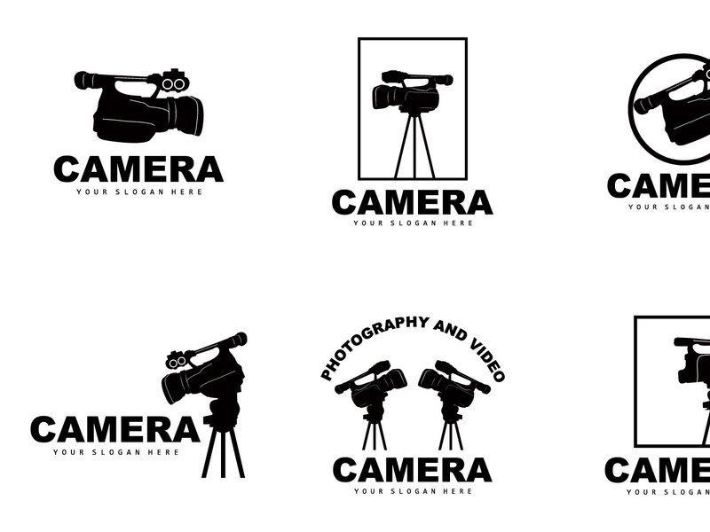 Camera Logo, Cameraman Design Vector