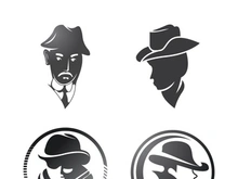 Gentleman icon vector fashion boutique and design symbol template logo