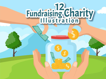 12 Fundraising Charity and Donation Illustration preview picture
