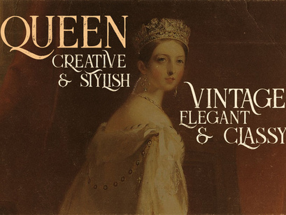 Queen Inline Grunge - Free Font