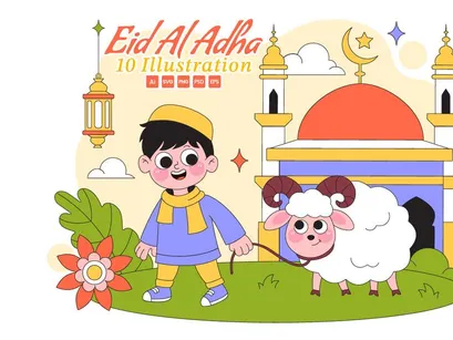 10 Happy Eid Al Adha Illustration