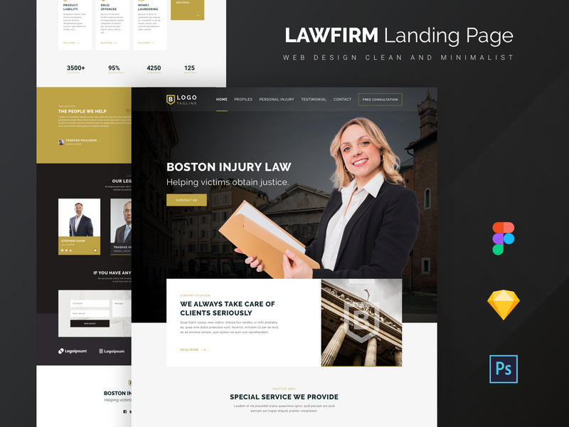 Law Firm Landing Page Template by Yudi Setiawan ~ EpicPxls
