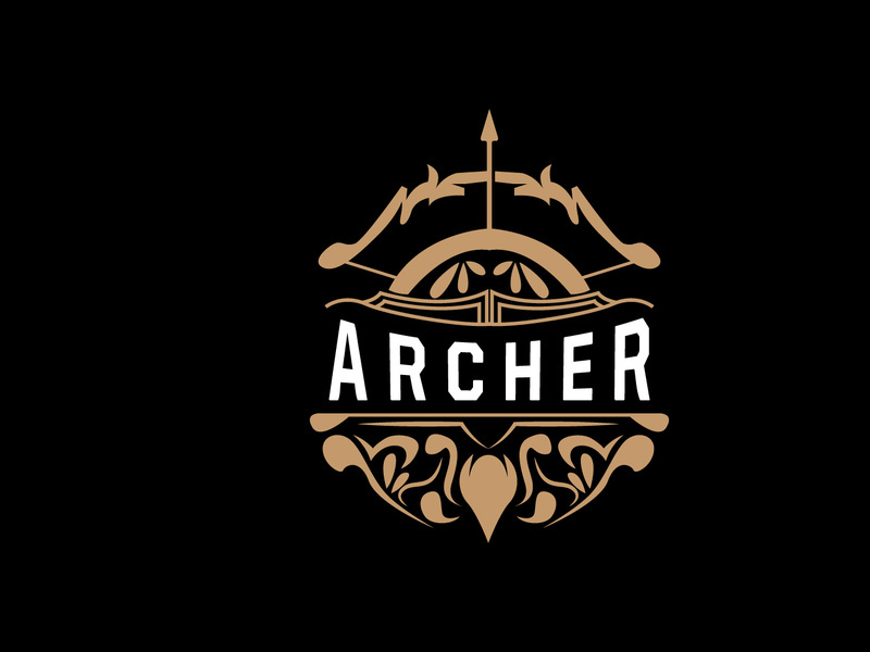 Archer Logo, Archery Arrow Vector, Elegant Simple Minimalist Design