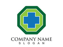 Medical health icon digital logo design vector illustration