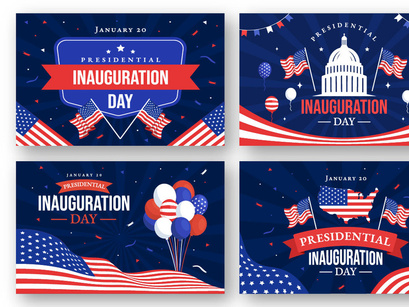 12 USA Presidential Inauguration Day Illustration