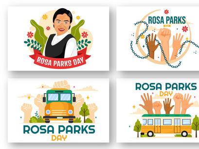 9 Rosa Parks Day Illustration