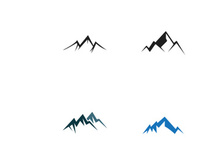 Mountain or mountains silhouette logo.Logos for climbers, photographers, businesses.