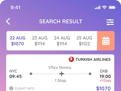Flight Booking App Freebie