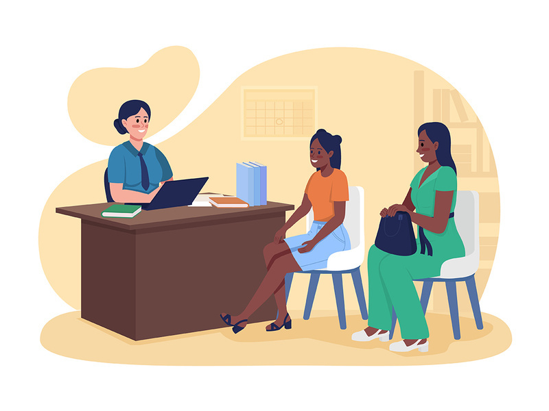 At principal office vector isolated illustration