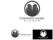 Hand Hope Logo And Symbol Care Vector