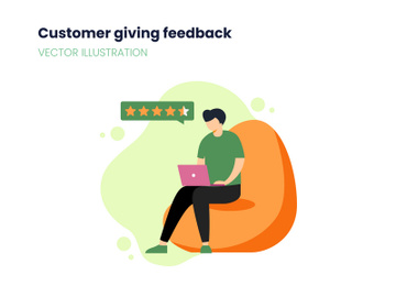Man giving online feedback preview picture
