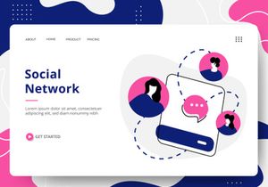 Social Media set Illustration