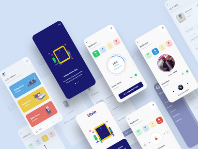 UI UX Smart home App Design for Android and iOS