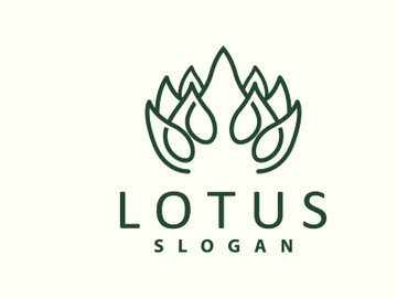 Lotus logo vector flower garden design simple elegant minimalist illustration template preview picture