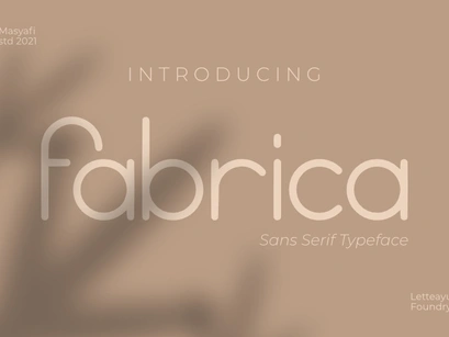 Fabrica - Monoline Sans Serif