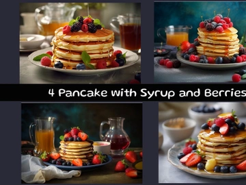 Pancake with Syrup and Berries preview picture