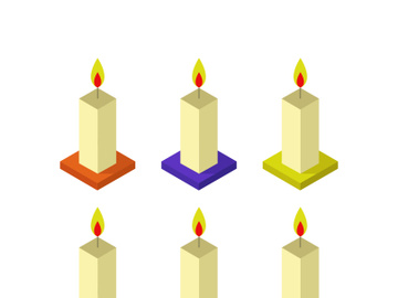 isometric candle preview picture
