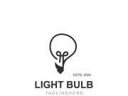 Light bulb creative lamp logo icon and business design bulb digital technology smart idea