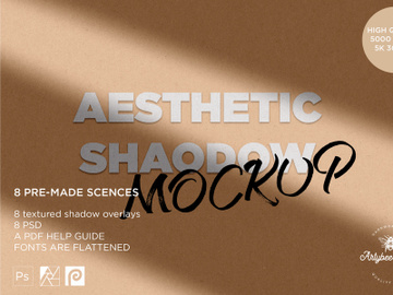 Aesthetic shadow mockup preview picture