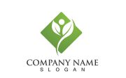 Eco Energy Vector Logo with leaf symbol. Green color with flash or thunder graphic. Nature and electricity renewable. This logo is suitable for technology, recycle, organic.