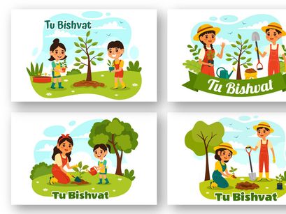 13 Happy Tu Bishvat Illustration