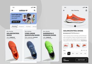 Shoes store app UI kit.